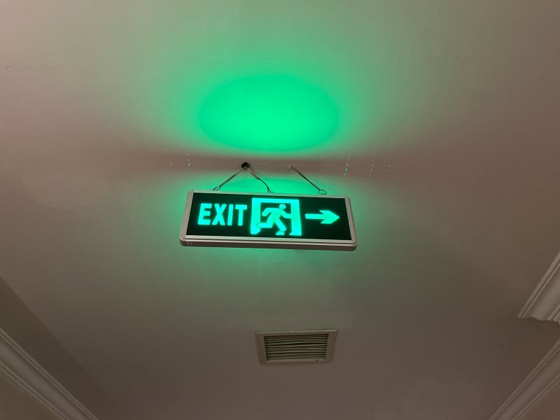 Fire Exit Sign Installation